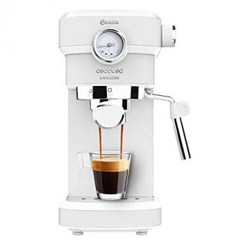 Cecotec Cafetera Espresso Cafelizzia 790 White Pro.Sistema Thermoblock, 20 Bares, ModoAuto 1 y 2 Cafés, Vaporizador Orientable, Conducto de Agua para Infusiones
