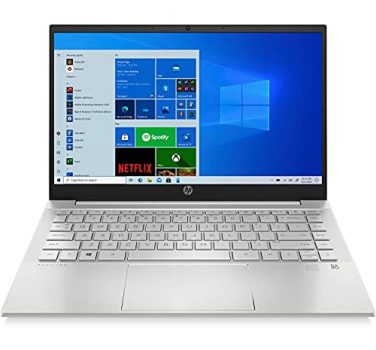 HP Pavilion 14-ec0008ns - Ordenador Portátil de 14" FHD (AMD Ryzen 5-5500U, 16GB DDR4-SDRAM, 512GB SSD, AMD Radeon Graphics, Windows 10) Blanco – Teclado QWERTY Español