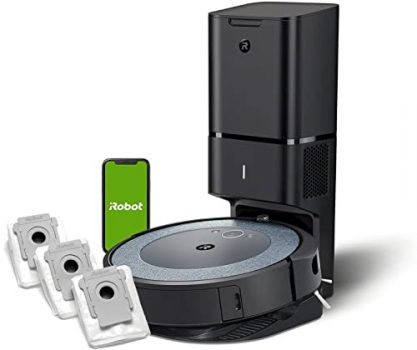 iRobot Roomba i3552 - Robot Aspirador con mapeo, Wi-Fi y Vaciado automático de la Suciedad , con asistentes de Voz + iRobot 4626194 Pack de 3 Bolsas de Vaciado de la Suciedad Roomba, plástico