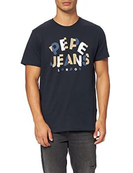 Pepe Jeans Raphael Camiseta, Azul, M para Hombre