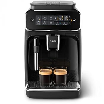 Philips EP3221/40- Cafetera Espresso Automática, 15 bares, 230V, Tecnología AquaClean, 12 Tazas, Deposito de Agua 1,8L