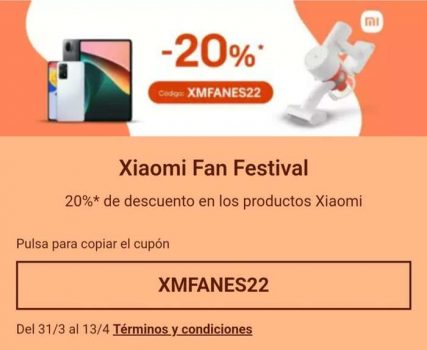 20% de descuento en Xiaomi en Ebay