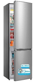MIDEA Frigorífico Combi No Frost 55 cm ancho x 180 cm Inox - Nevera combi libre instalación 199 L + 71 L Congelador