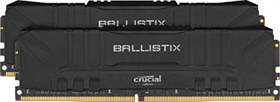 Crucial Ballistix BL2K8G32C16U4B 3200 MHz, DDR4, DRAM, Memoria Gamer para Ordenadores de sobremesa, 16GB (8GB x2), CL16, Negro