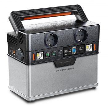 ALLPOWERS-Generador portátil para acampar, fuente de alimentación de emergencia con inversor de CC/CA, salida inalámbrica, 288 Wh/78 000mAh