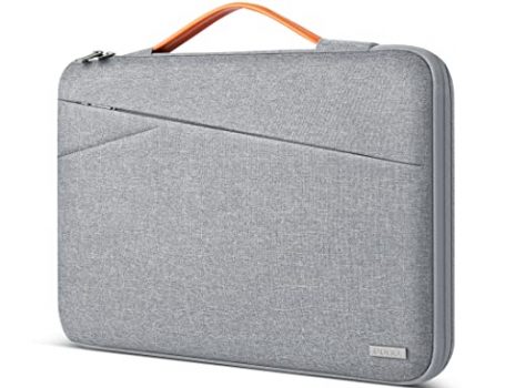 Amazon Brand - Eono Funda Portátil 15-15,6 Pulgada, Funda Protectora para Ordenador y Tableta iPad con Asa, Maletín de Bolsa Impermeable Compatible con MacBook Chormebook Gris
