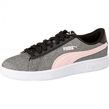 PUMA Smash v2 Glitz Glam Jr, Zapatillas, Multicolor (Prism Pink Silver), 37 EU