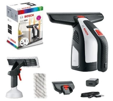 Bosch Home and Garden GlassVAC - Limpiacristales a batería, 2.0 Ah, Multicolor, 699 Grams