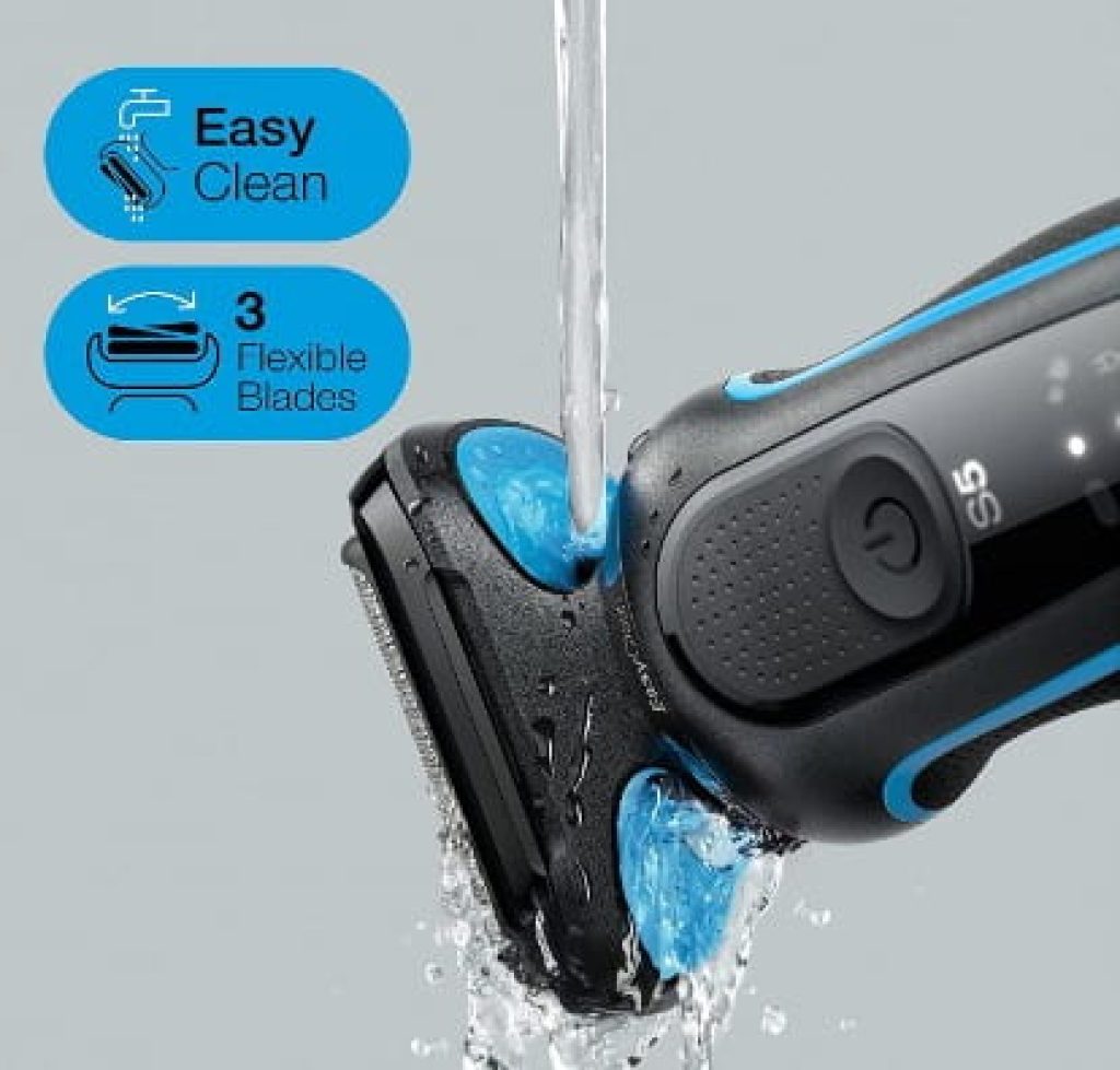 Braun Series 5 51-B1200s - Máquina de afeitar eléctrica para barba con recortadora de precisión, en seco y mojado, recargable, inalámbrica