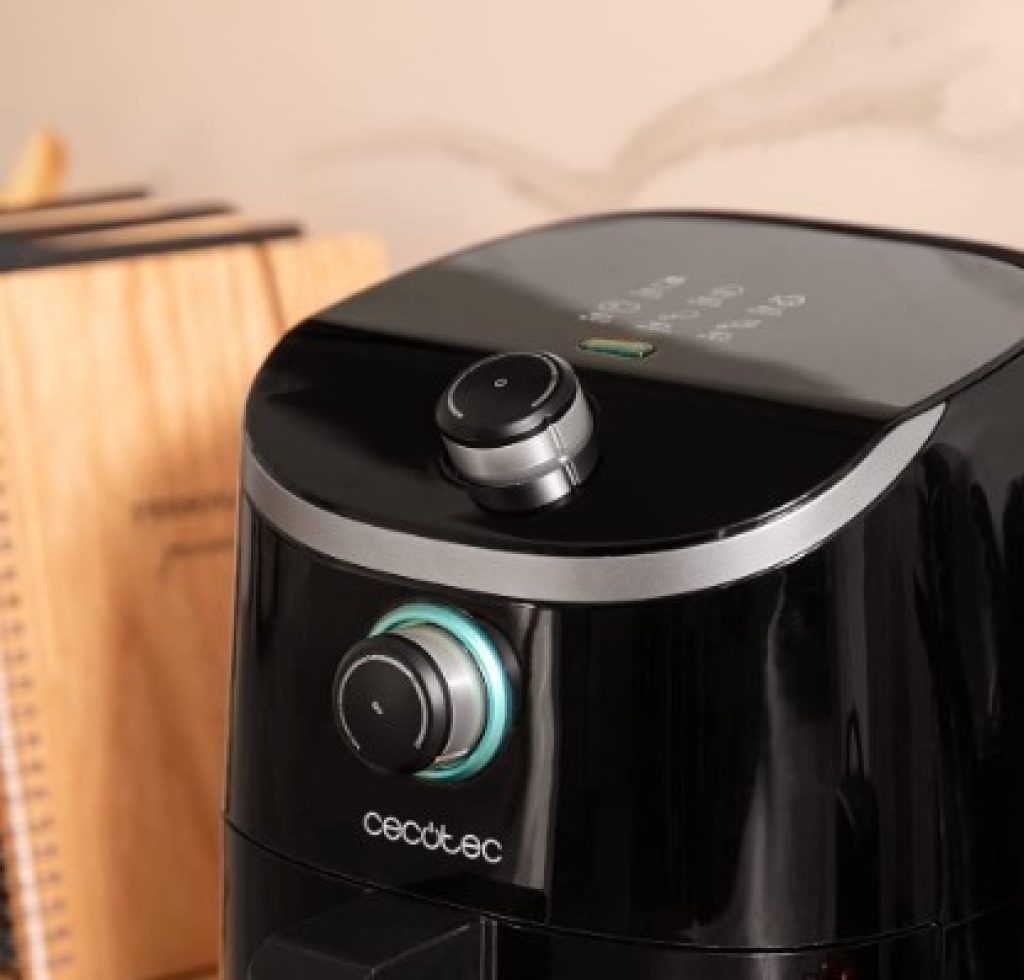 Freidora de aire Cecotec 2 L - Cecofry Compact 2000, 900 W, Tecnología PerfectCook, Termostato, Temperatura y Tiempo Regulable