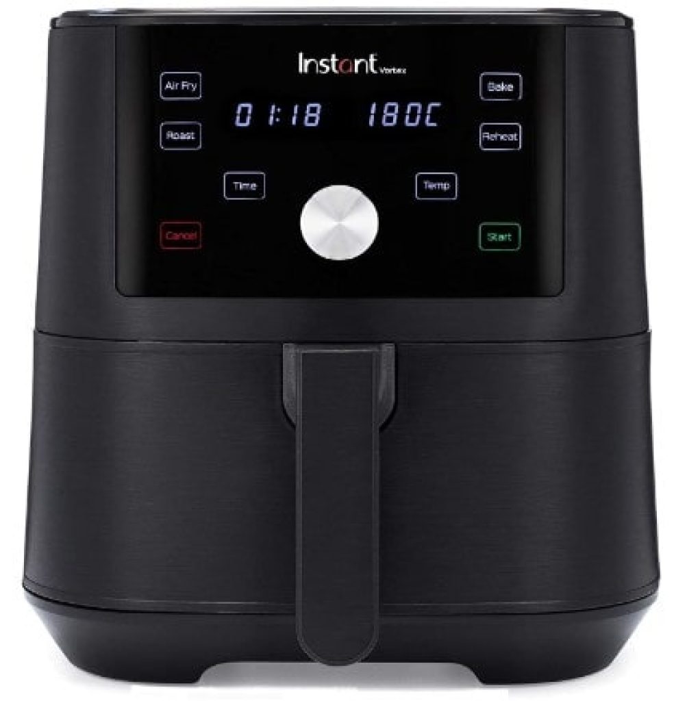 Instant Pot Vortex 4 en 1 Freidora de Aire Digital Antiadherente con Temporizador y Función de Horno y Calentador, 1.700 W – 5,7 L