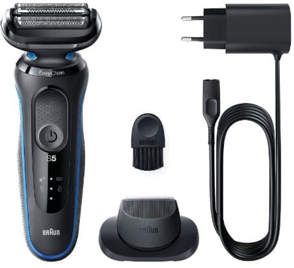 Braun Series 5 51-B1200s - Máquina de afeitar eléctrica para barba con recortadora de precisión, en seco y mojado, recargable, inalámbrica