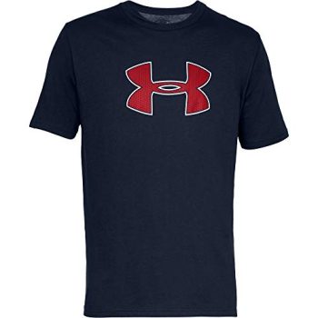 Under Armour Big Logo Ss - Camiseta ligera de manga corta para hombre, color Academia/Rojo