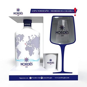 Ginebra Premium Nordés - Pack Exclusivo Botella 70 cl + Vaso + Jigger de regalo