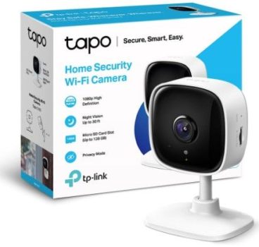 TP-Link TAPO c100 - 1080P Cámara Vigilancia WiFi Interior, Visión Nocturna, Detección de Movimiento, Audio Bidireccional