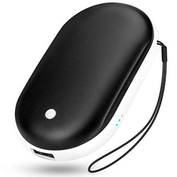 Calentador de manos eléctrico, 5200 mAh, recargable de bolsillo, ajuste de temperatura de 3 niveles, calentador de manos, portátil USB para deportes al aire libre, golf, esquí, hombres y mujeres