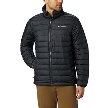 Columbia Powder Lite Jacket Chaqueta Acolchada para Hombres, Color Negro