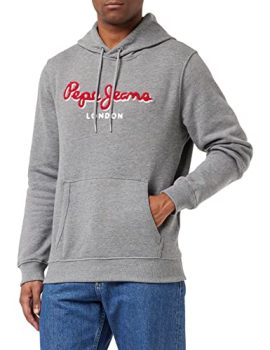 Pepe Jeans Lamont Hoodie Sudaderas, Gris (Dark Grey Marl), M para Hombre