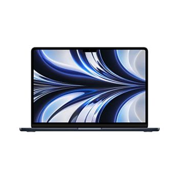 Apple 2022 Ordenador Portátil MacBook Air con Chip M2 Pantalla Liquid Retina de 13,6 Pulgadas, 8GB de RAM, 256 GB de Almacenamiento SSD, Teclado retroiluminado, Color Negro Noche