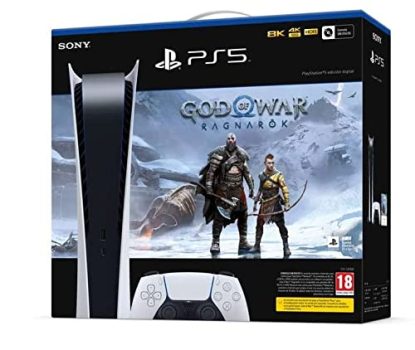 Playstation Consola PS5 Digital + Juego PS5 God of War Ragnarök