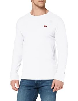 Levi's Original Hm tee WH Camiseta, Blacno (LS Cotton/Patch White), M para Hombre