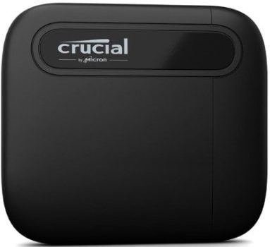 Crucial X6 1TB SSD Portátil - Almacenamiento externo, Unidad de Estado Sólido Externa USB 3.2, USB-C - CT1000X6SSD9
