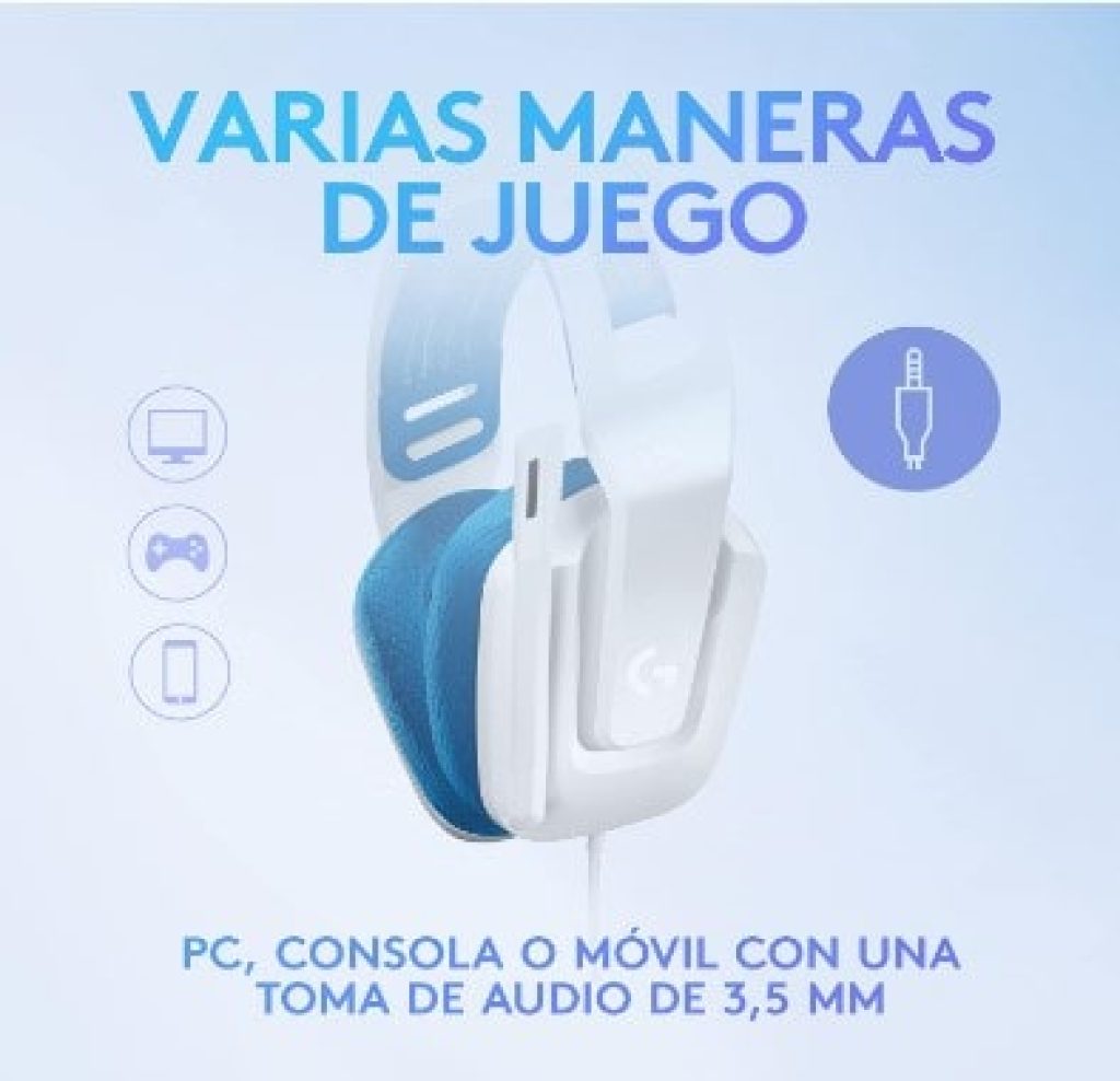 Logitech G335 - Auriculares Gaming con cable, compatible con PC, PlayStation, Xbox, Nintendo Switch