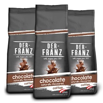 Der-Franz - CafÃ© mezcla de ArÃ¡bica y Robusta, Tostado, Granos Enteros Aromatizados con Chocolate Natural, CertificaciÃ³n UTZ, en Grano, 3 x 500 g