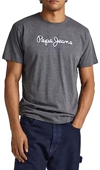 Pepe Jeans Eggo N, Camiseta Hombre, Gris (Dark Grey Marl), XL