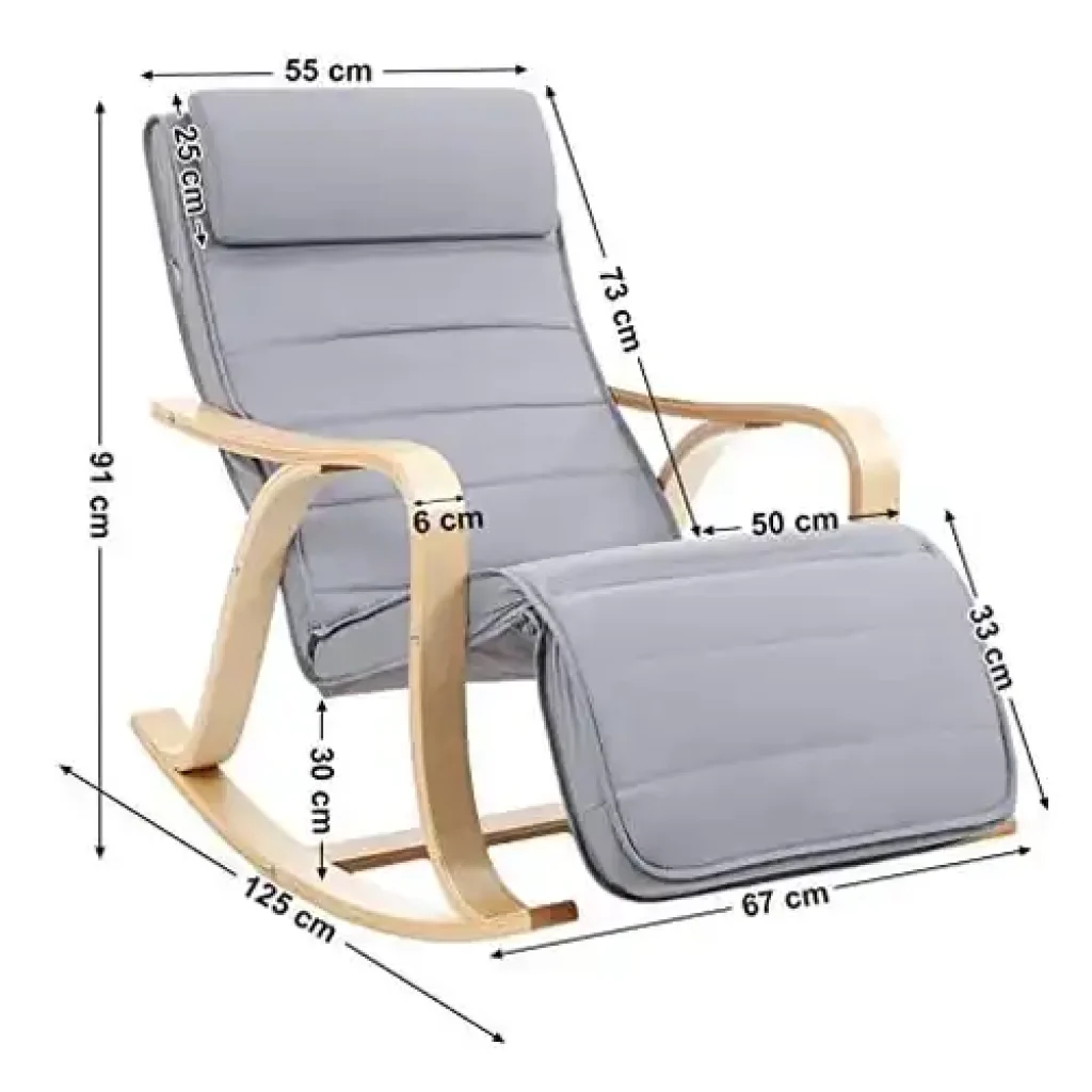 dimensiones Sillón mecedora Songmics LYY41G