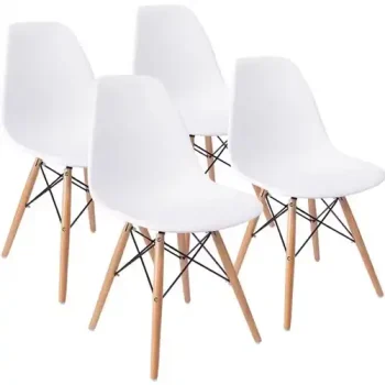 ALLinlife Silla de comedor de estilo moderno ensamblada Silla DSW moderna de mediados de siglo