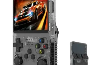 Consola de juegos portátil Retro, sistema Linux, pantalla IPS de 128 pulgadas, reproductor de vídeo de bolsillo, 2 mandos, 64 GB, regalo para niños