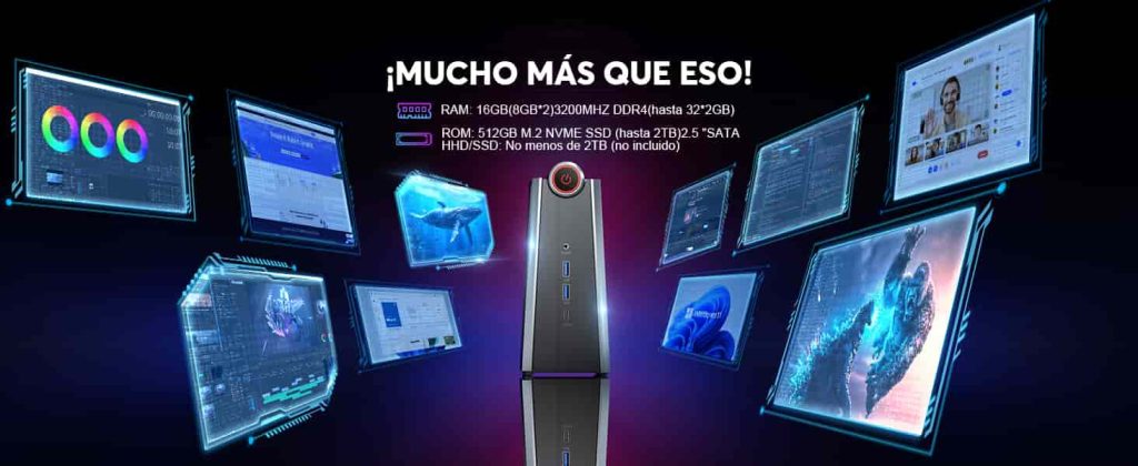 ACEMAGIC AD08 Mini PC Gaming, Ιntel i9, 16GB RAM, 512GB SSD ¡Esta ahora muy rebajado!