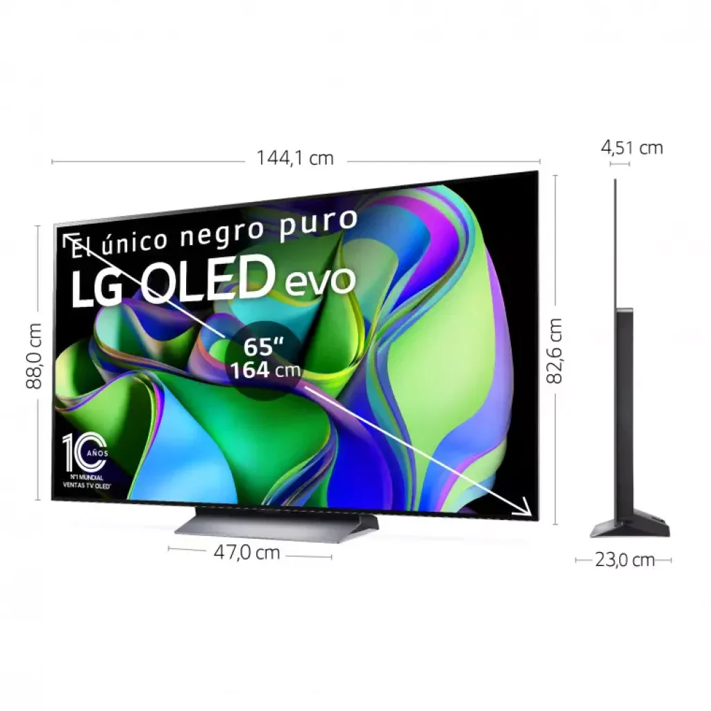 TV LG 4K OLED evo de 65" serie C3 + Barra de Sonido SN4 GRATIS de 300w