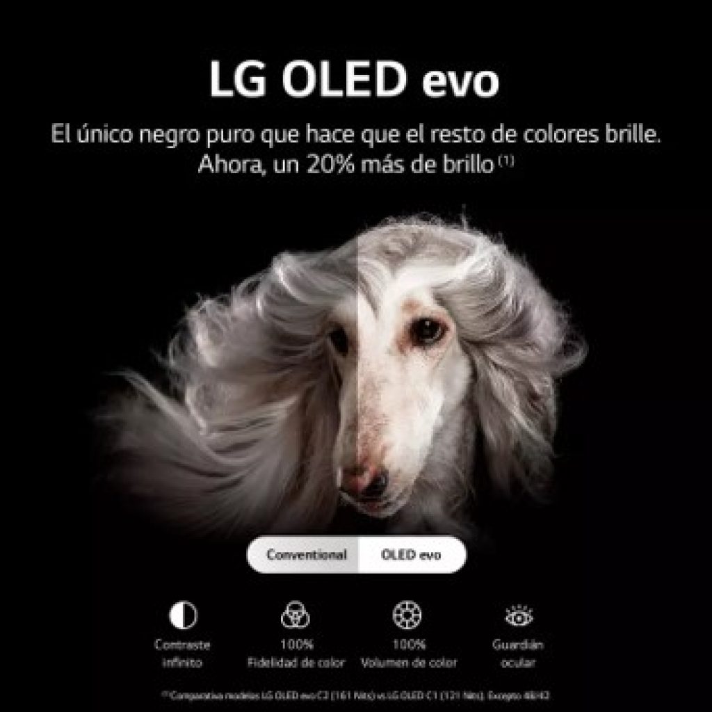 mejor TV LG OLED EVO 65" Serie C3
