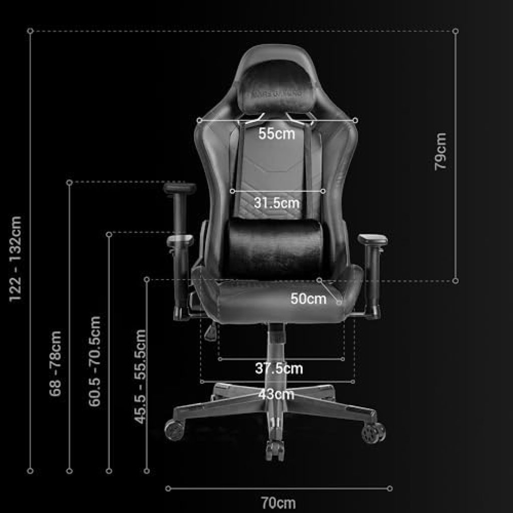 Mars Gaming MGC-PRO, Silla Gaming Profesional, Ergonómica y perfecta para pasar horas en ella