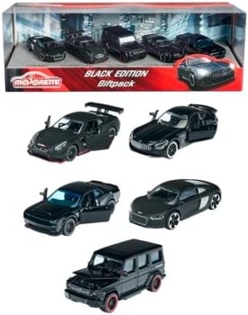 Majorette - Black Edition - (set de 5) - Set de regalo de coches