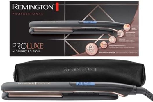 Remington Plancha de Pelo ProLuxe Midnight Edition, Tecnología OPTIHeat