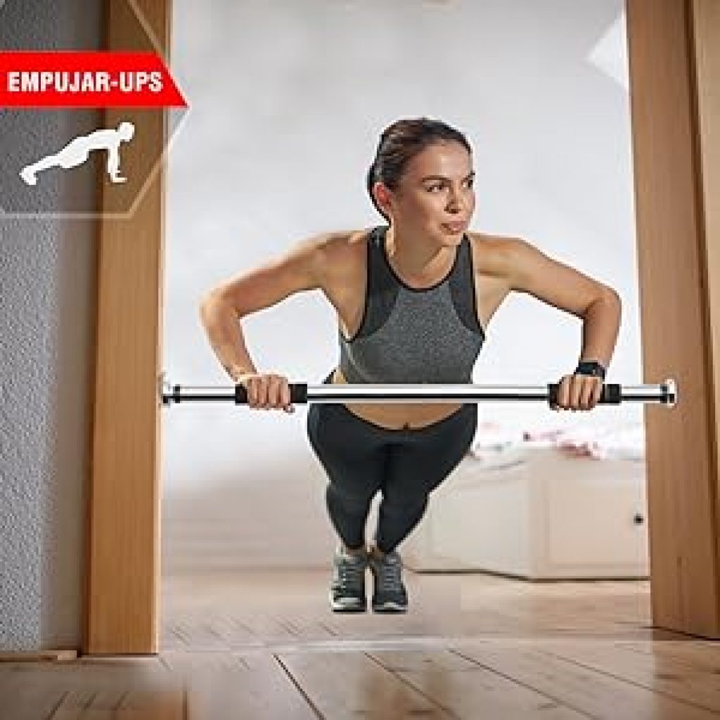 Ultrasport Barra de tracción, Barra de Puerta, Ajustable de 66,5 cm a 93 cm, se Puede Montar sin Tornillos, Antideslizante, sujeción Segura 