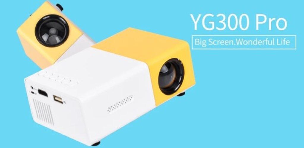 Salange mini proyector YG300 Pro LED, compatible con 1080P, Full HD, portátil, Audio, HDMI, USB, proyector de vídeo