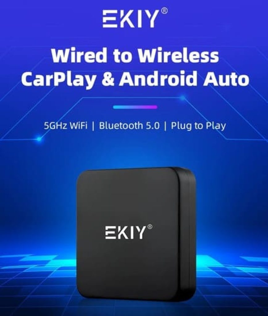 EKIY-Mini Carplay inalámbrico compatible tanto para Apple Carplay como para Android Auto a precio muy rebajado