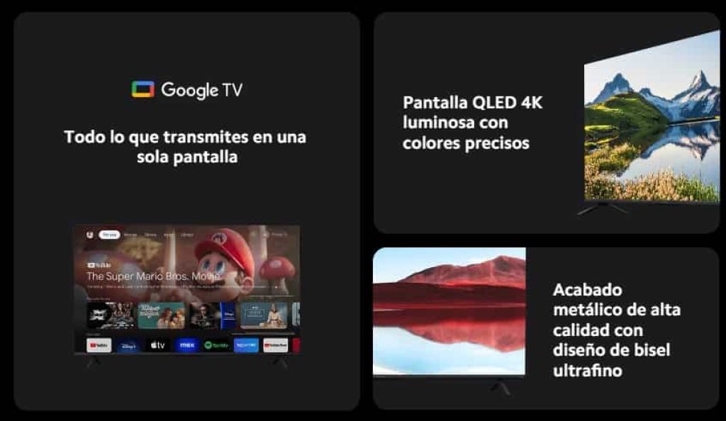 Xiaomi TV A Pro 2025 55" - Smart TV 4K QLED, Google TV, Control por Voz, Dolby Vision, Negro a precio rebajado