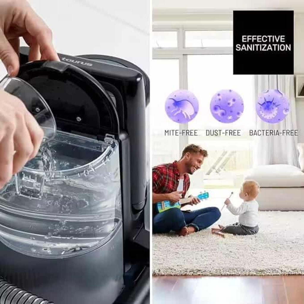 Taurus - Aspirador Textile Care Hygienic SPCL400 | 400 W | 10.000 Pa de succión | 3 en 1: Pulveriza, Limpia y aspira Aspira sólidos y líquidos 