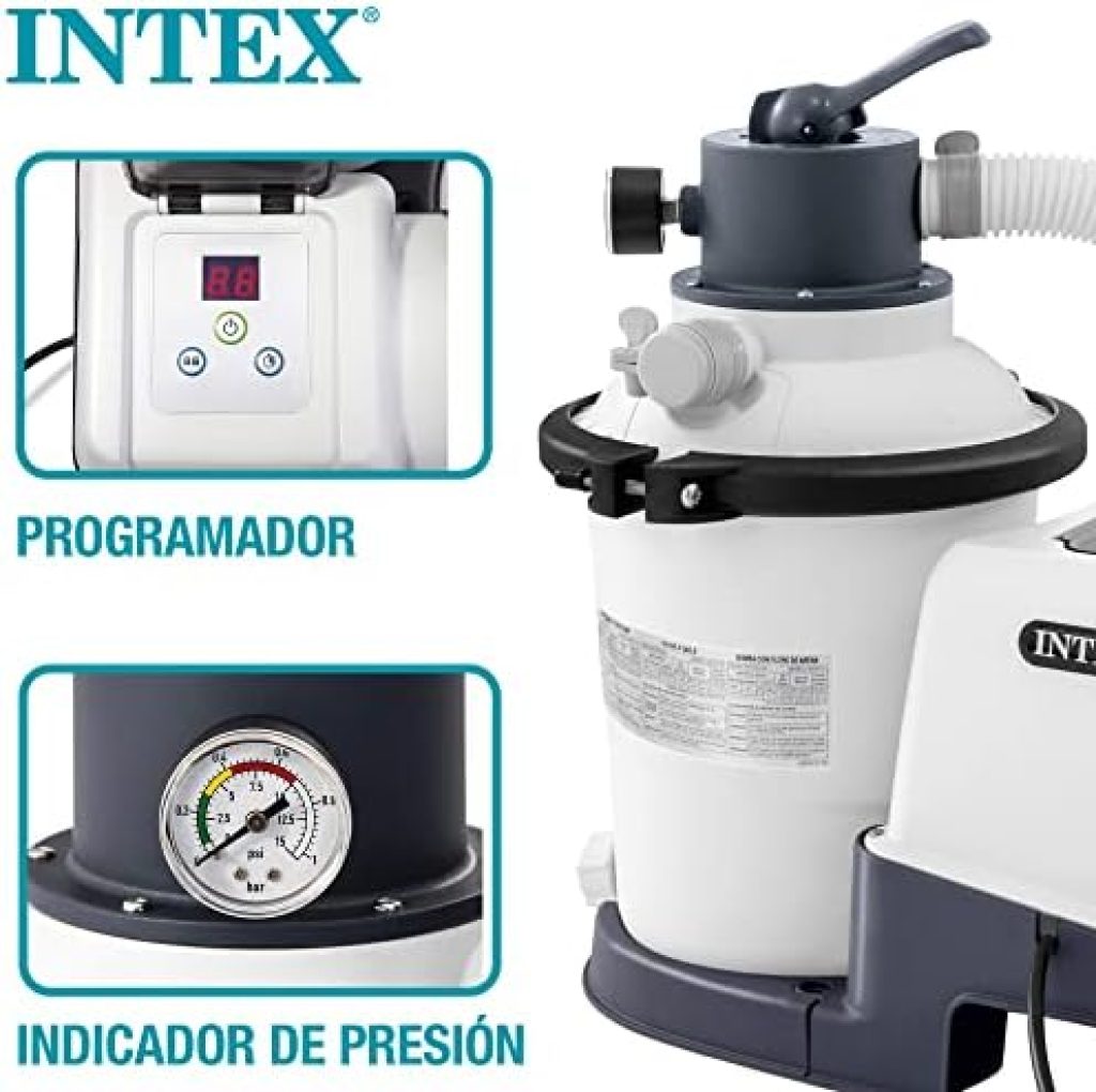 Intex 55249 Depuradora de Arena Krystal Clear 3.500 L/H para Piscinas Desmontables