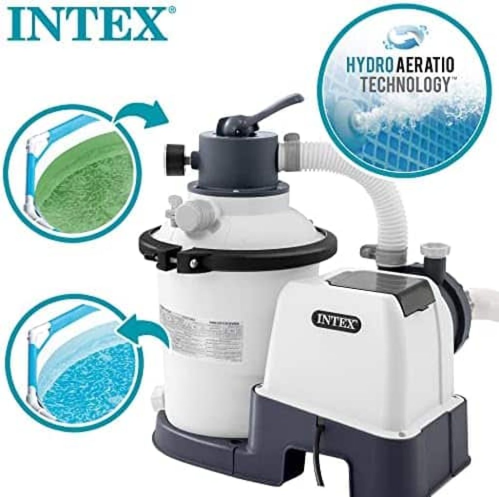 Intex 55249 Depuradora de Arena Krystal Clear 3.500 L/H para Piscinas Desmontables