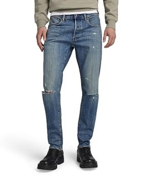 G-STAR RAW 3301 Slim Jeans para Hombre, Azul (Antique Faded Oasis Ripped 51001-d498-g128), 32W / 32L