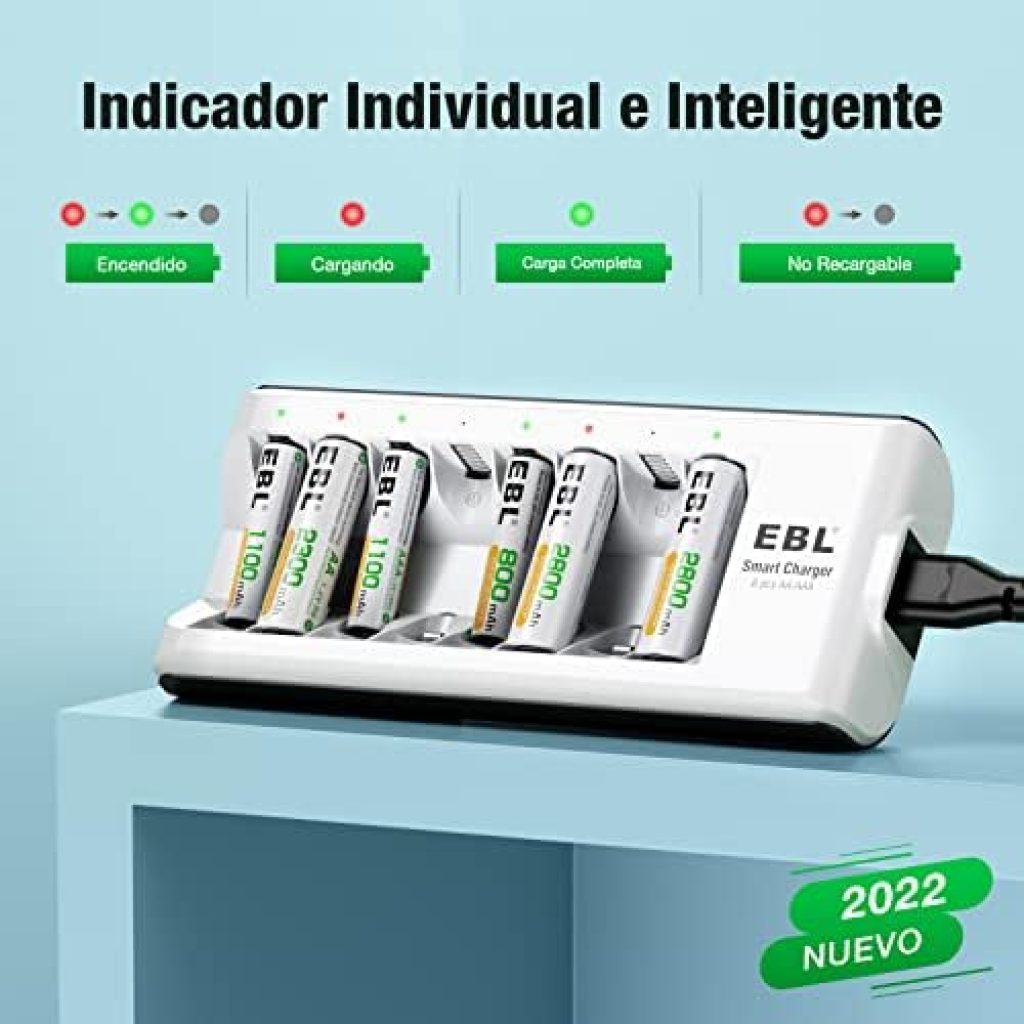 cargador de pilas recargables