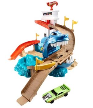 Hot Wheels Pista tiburón devorador, Pista de Coches de Juguete (Mattel BGK04)