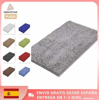 Alfombra de Baño Microfibra de Felpa, Chenilla, Suave, Secado Rápido - Alfombra de Cocina, alfombras para baño antideslizantes 40x60cm - GREATOYAR