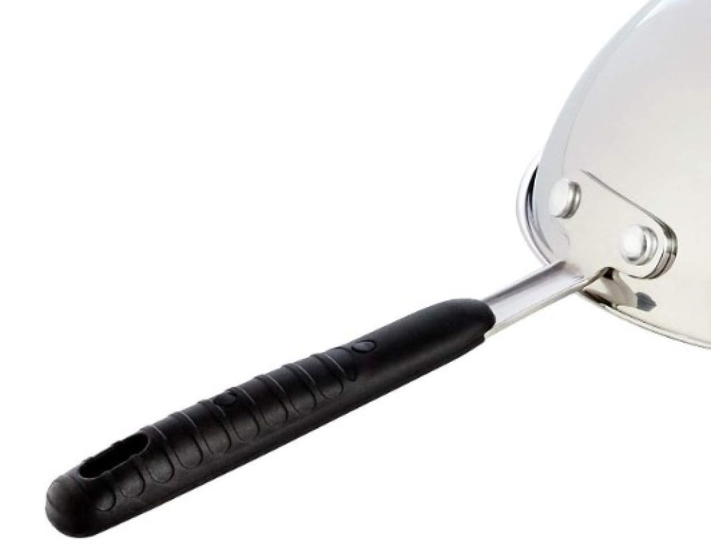 Amazon Basics Juego de Utensilios de Cocina de Inducción Sartenes y Wok, Antiadherentes, Acero Inoxidable, 24/28/28 cm, 3 Unidad, Plata